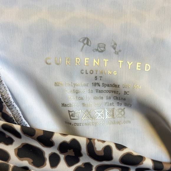 Current Tyed Leopard Print Kids Rashguard - Picture 2 of 2